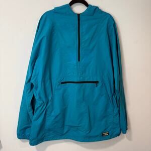L.L.Bean Men's Half Zip Windbreaker Anorak Pullover Vintage Blue XL Tall